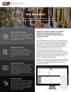 Mi9 Merchant Data Sheet