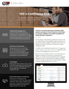 Data Sheet: Mi9 e-Commerce B2B