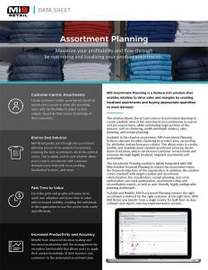 Assortment Planning Data Sheet