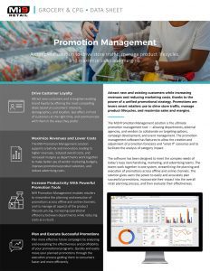 Grocery & CPG Promotion Management Data Sheet